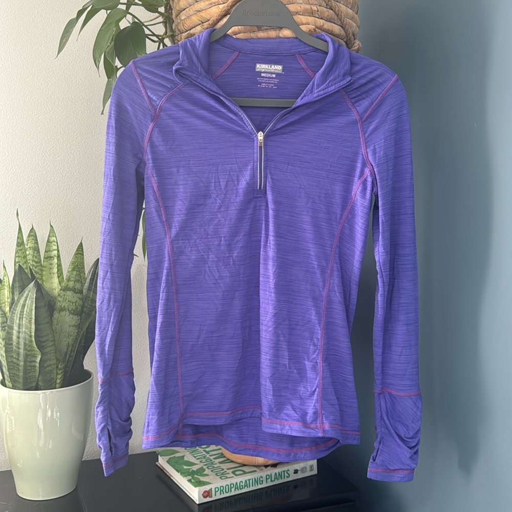 Purple quarter zip thin fleece Kirkland signature